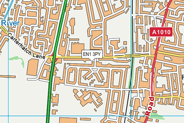 EN1 3PY map - OS VectorMap District (Ordnance Survey)