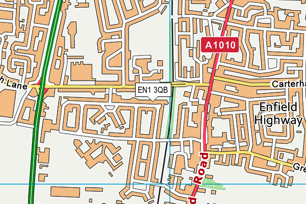 EN1 3QB map - OS VectorMap District (Ordnance Survey)