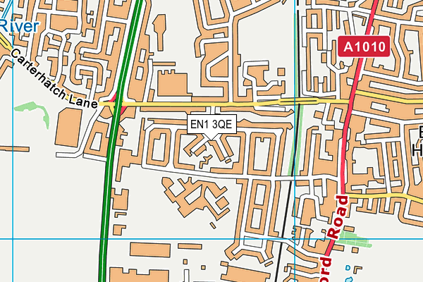 EN1 3QE map - OS VectorMap District (Ordnance Survey)