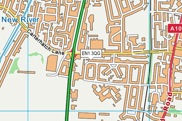 EN1 3QG map - OS VectorMap District (Ordnance Survey)