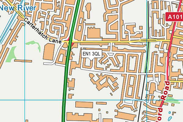 EN1 3QL map - OS VectorMap District (Ordnance Survey)