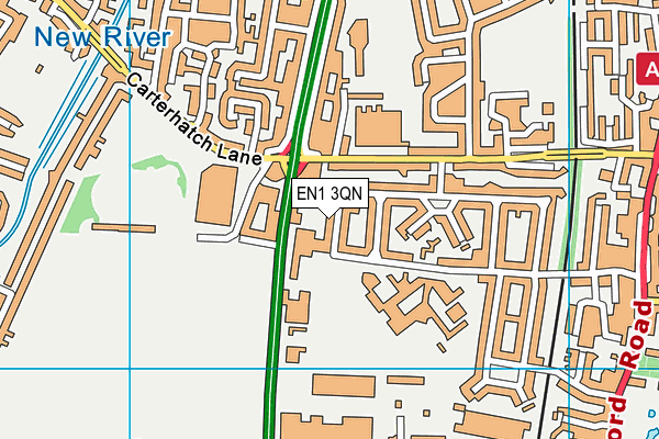 EN1 3QN map - OS VectorMap District (Ordnance Survey)
