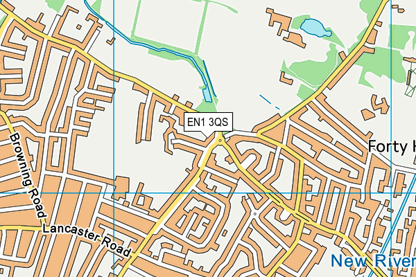 EN1 3QS map - OS VectorMap District (Ordnance Survey)