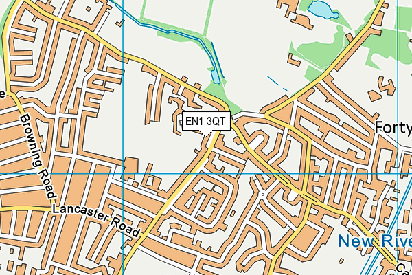 EN1 3QT map - OS VectorMap District (Ordnance Survey)