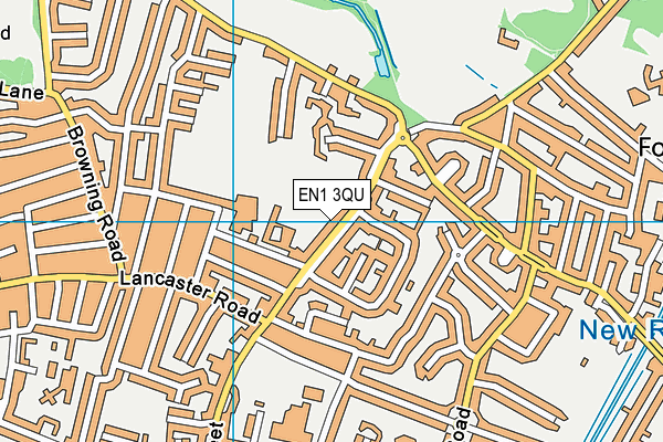 EN1 3QU map - OS VectorMap District (Ordnance Survey)
