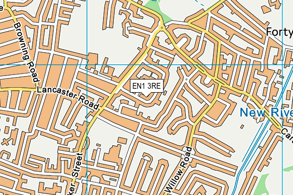 EN1 3RE map - OS VectorMap District (Ordnance Survey)
