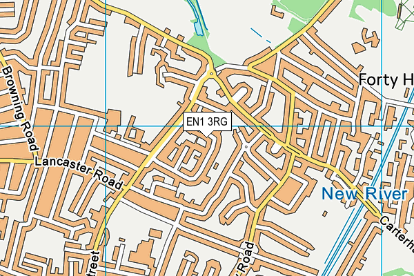 EN1 3RG map - OS VectorMap District (Ordnance Survey)