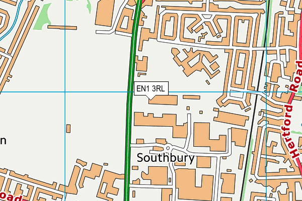 EN1 3RL map - OS VectorMap District (Ordnance Survey)