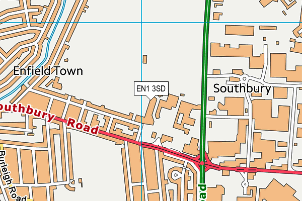 EN1 3SD map - OS VectorMap District (Ordnance Survey)