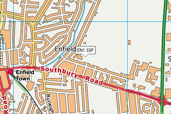 Ellenborough Table Tennis Club map (EN1 3SP) - OS VectorMap District (Ordnance Survey)