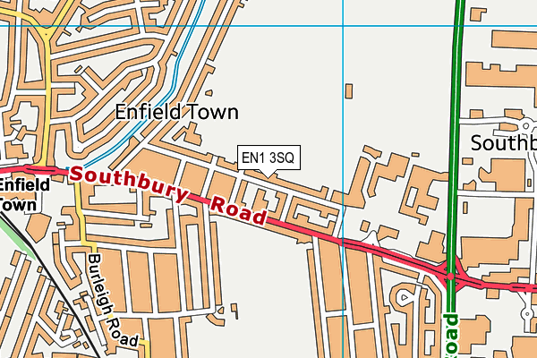 Enfield Playing Fields map (EN1 3SQ) - OS VectorMap District (Ordnance Survey)