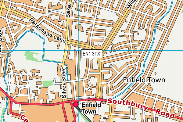 EN1 3TX map - OS VectorMap District (Ordnance Survey)