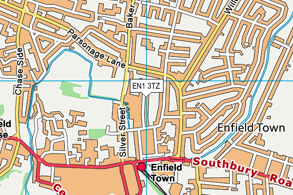 EN1 3TZ map - OS VectorMap District (Ordnance Survey)