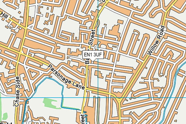 EN1 3UF map - OS VectorMap District (Ordnance Survey)