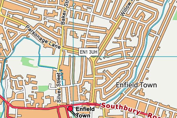 EN1 3UH map - OS VectorMap District (Ordnance Survey)