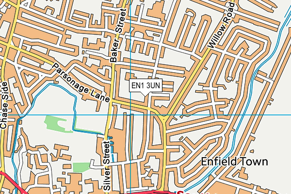 EN1 3UN map - OS VectorMap District (Ordnance Survey)
