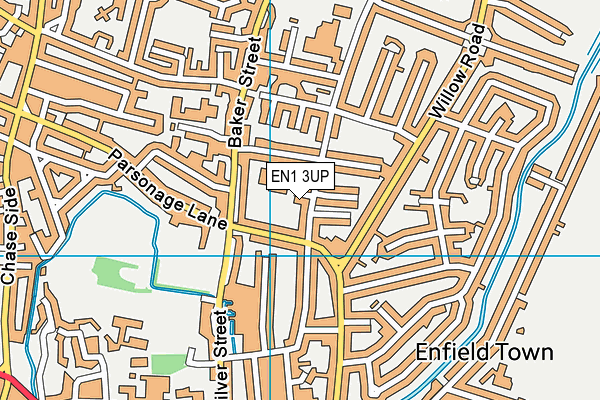 EN1 3UP map - OS VectorMap District (Ordnance Survey)
