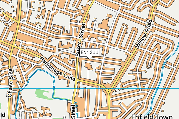 EN1 3UU map - OS VectorMap District (Ordnance Survey)