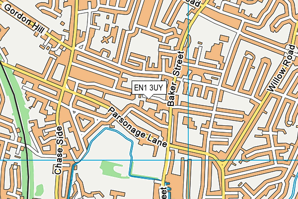 EN1 3UY map - OS VectorMap District (Ordnance Survey)