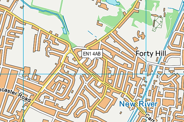 EN1 4AB map - OS VectorMap District (Ordnance Survey)