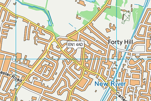 EN1 4AD map - OS VectorMap District (Ordnance Survey)