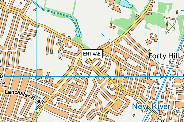 EN1 4AE map - OS VectorMap District (Ordnance Survey)