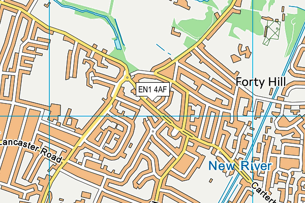 EN1 4AF map - OS VectorMap District (Ordnance Survey)