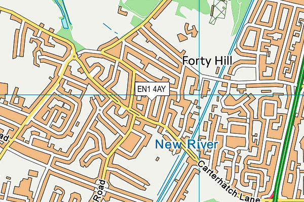 EN1 4AY map - OS VectorMap District (Ordnance Survey)