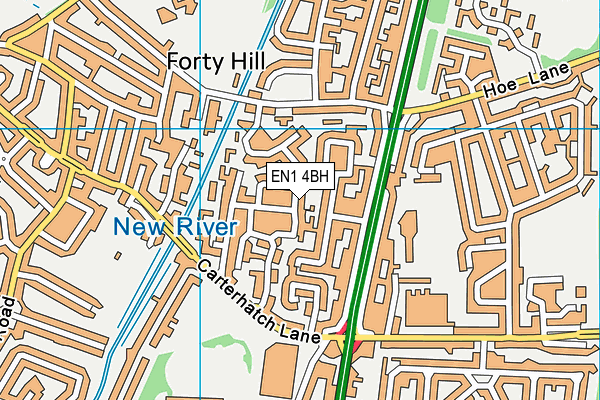 EN1 4BH map - OS VectorMap District (Ordnance Survey)
