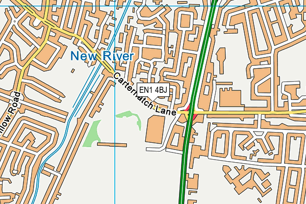 EN1 4BJ map - OS VectorMap District (Ordnance Survey)