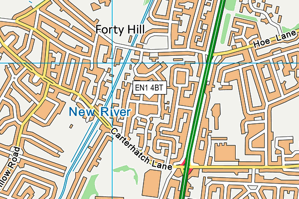 EN1 4BT map - OS VectorMap District (Ordnance Survey)