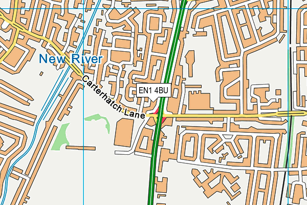 EN1 4BU map - OS VectorMap District (Ordnance Survey)