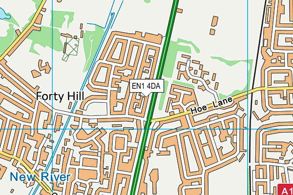 EN1 4DA map - OS VectorMap District (Ordnance Survey)