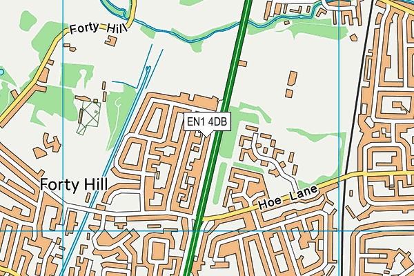 EN1 4DB map - OS VectorMap District (Ordnance Survey)