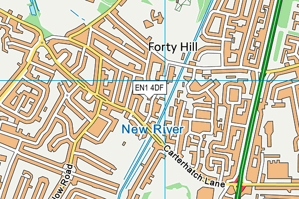 EN1 4DF map - OS VectorMap District (Ordnance Survey)