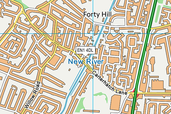 EN1 4DL map - OS VectorMap District (Ordnance Survey)