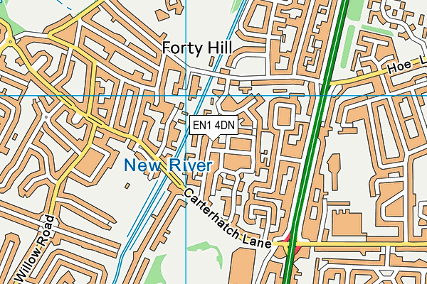 EN1 4DN map - OS VectorMap District (Ordnance Survey)