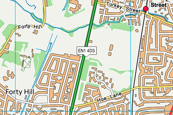 EN1 4DS map - OS VectorMap District (Ordnance Survey)