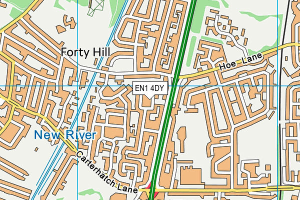 EN1 4DY map - OS VectorMap District (Ordnance Survey)