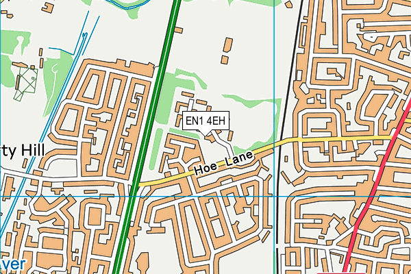 EN1 4EH map - OS VectorMap District (Ordnance Survey)