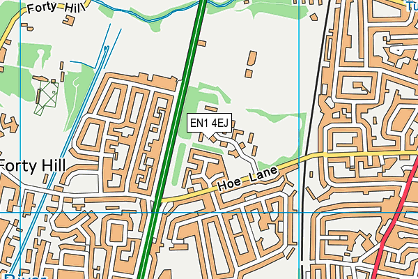 EN1 4EJ map - OS VectorMap District (Ordnance Survey)