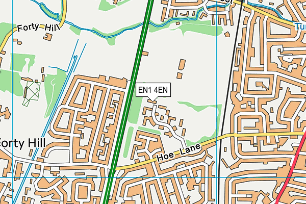EN1 4EN map - OS VectorMap District (Ordnance Survey)