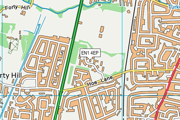 EN1 4EP map - OS VectorMap District (Ordnance Survey)