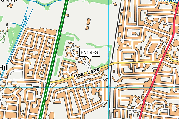 EN1 4ES map - OS VectorMap District (Ordnance Survey)