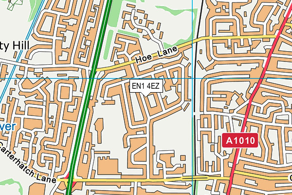 EN1 4EZ map - OS VectorMap District (Ordnance Survey)