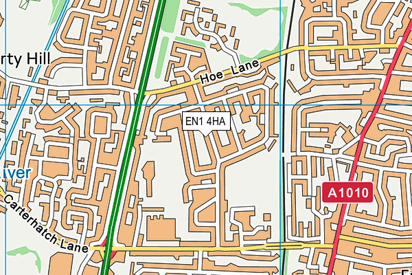 EN1 4HA map - OS VectorMap District (Ordnance Survey)