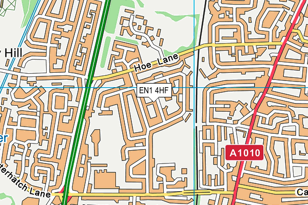 EN1 4HF map - OS VectorMap District (Ordnance Survey)