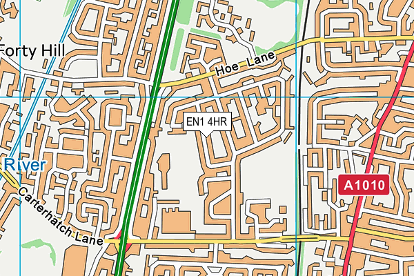 EN1 4HR map - OS VectorMap District (Ordnance Survey)