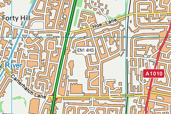 EN1 4HS map - OS VectorMap District (Ordnance Survey)