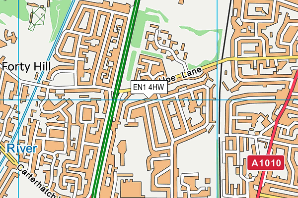 EN1 4HW map - OS VectorMap District (Ordnance Survey)